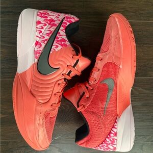 Nike Ja “Heart Eyes”Vibrant Coral and Pink Athletic Shoes